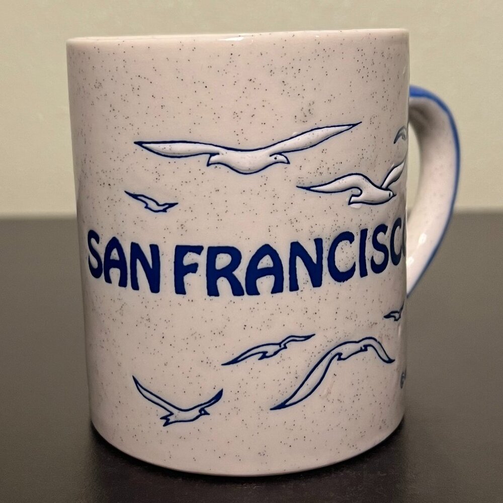 Vtg Otagiri San Francisco California Souvenir Stoneware Coffee Cup Mug Seagulls